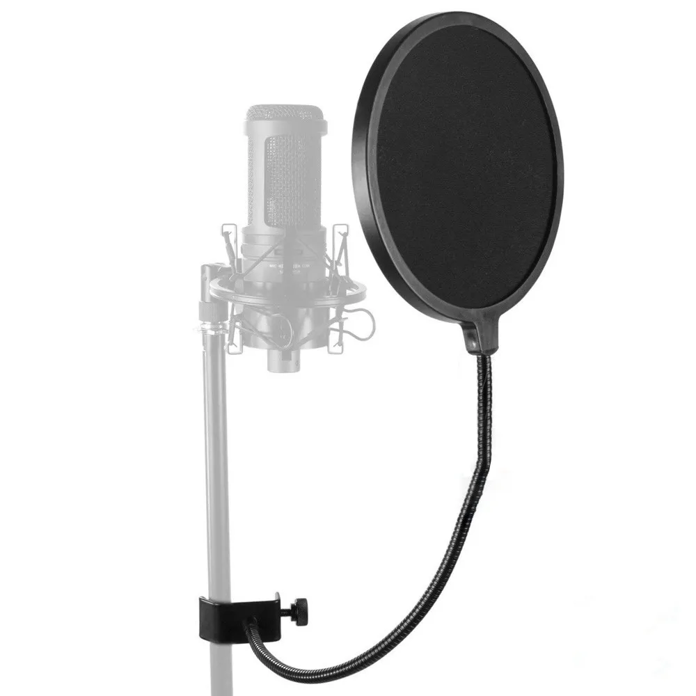 Wind Pop Filter For Microphone With Adjustable Arm C