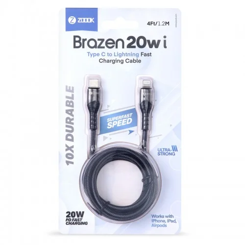 Zoook Brazen 20W I Usb Type C To Lightning Fast Charging Cable C