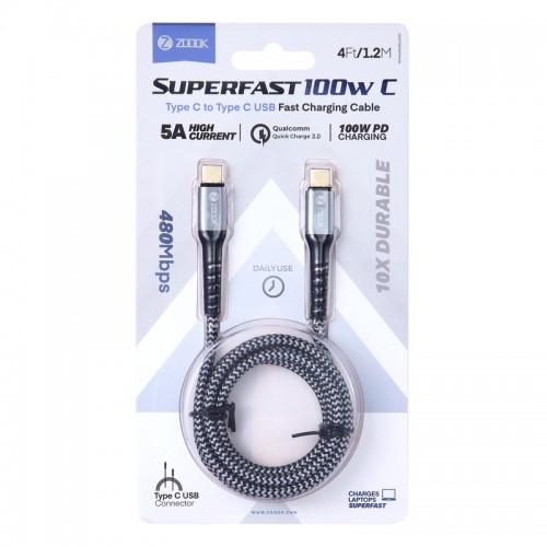 Zoook Superfast 100W C Usb Type C To Type C Fast Charging Cable B