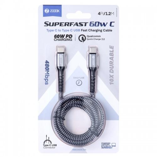 Zoook Superfast 60W C Usb Type C To Type C Fast Charging Cable C