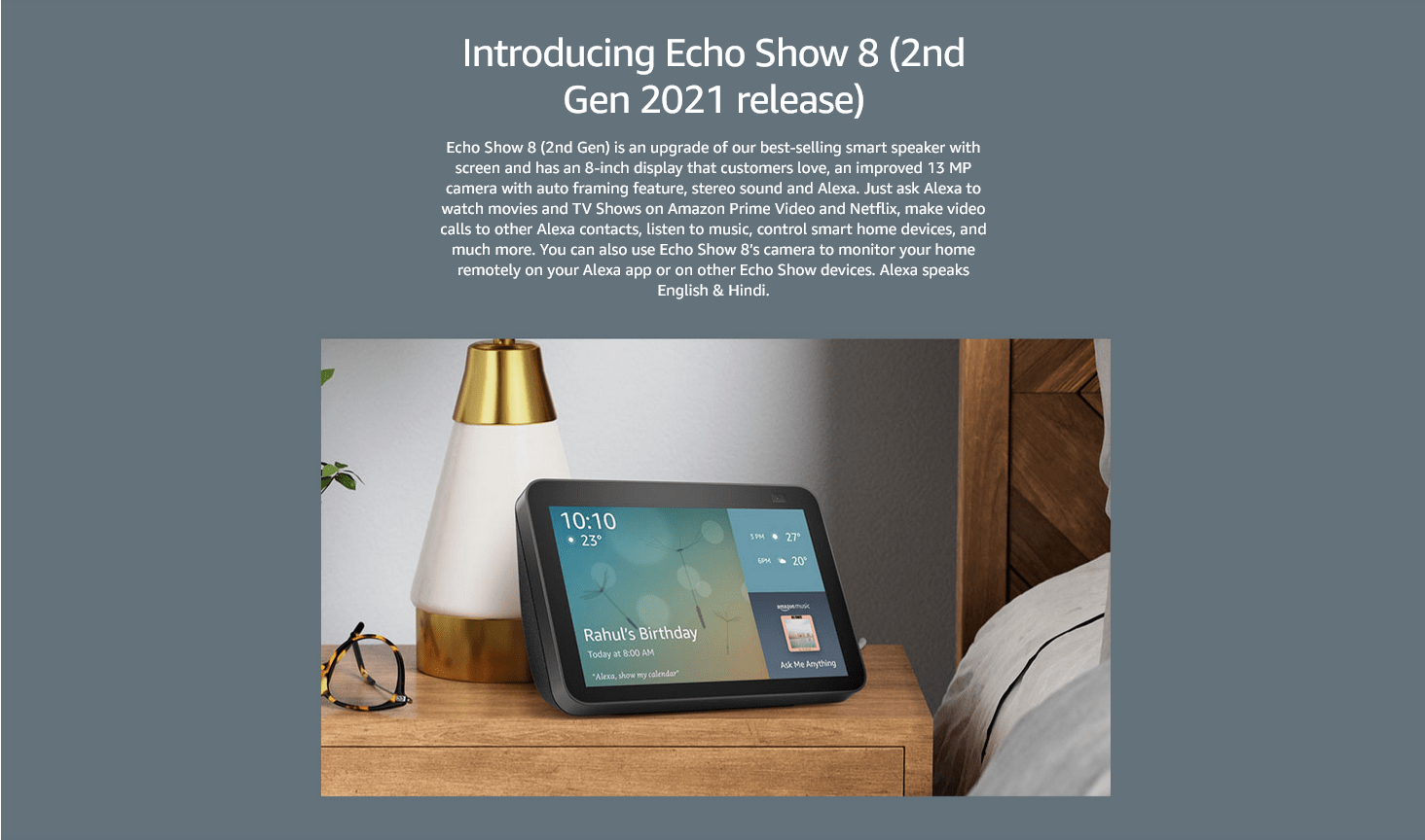 Amazon Echo Show 8 2Nd Gen A