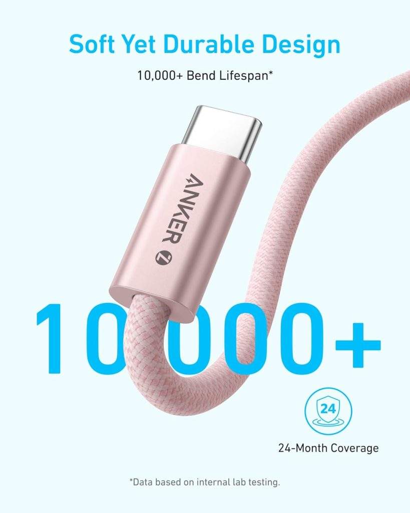 Anker Zolo 240W Usb C To Usb C Cable For Iphone 16 Series,Macbook C