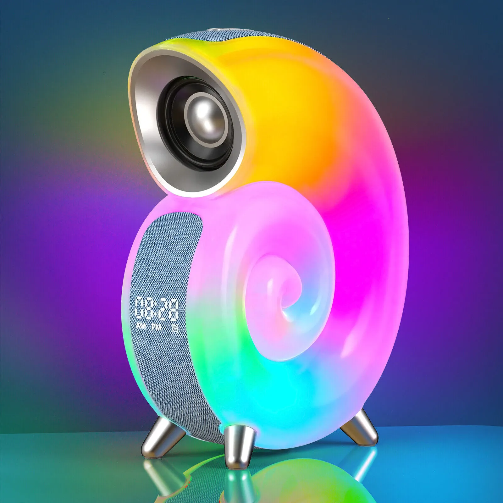 Conch Smart Rgb Light Bluetooth Speaker Alarm Clock C