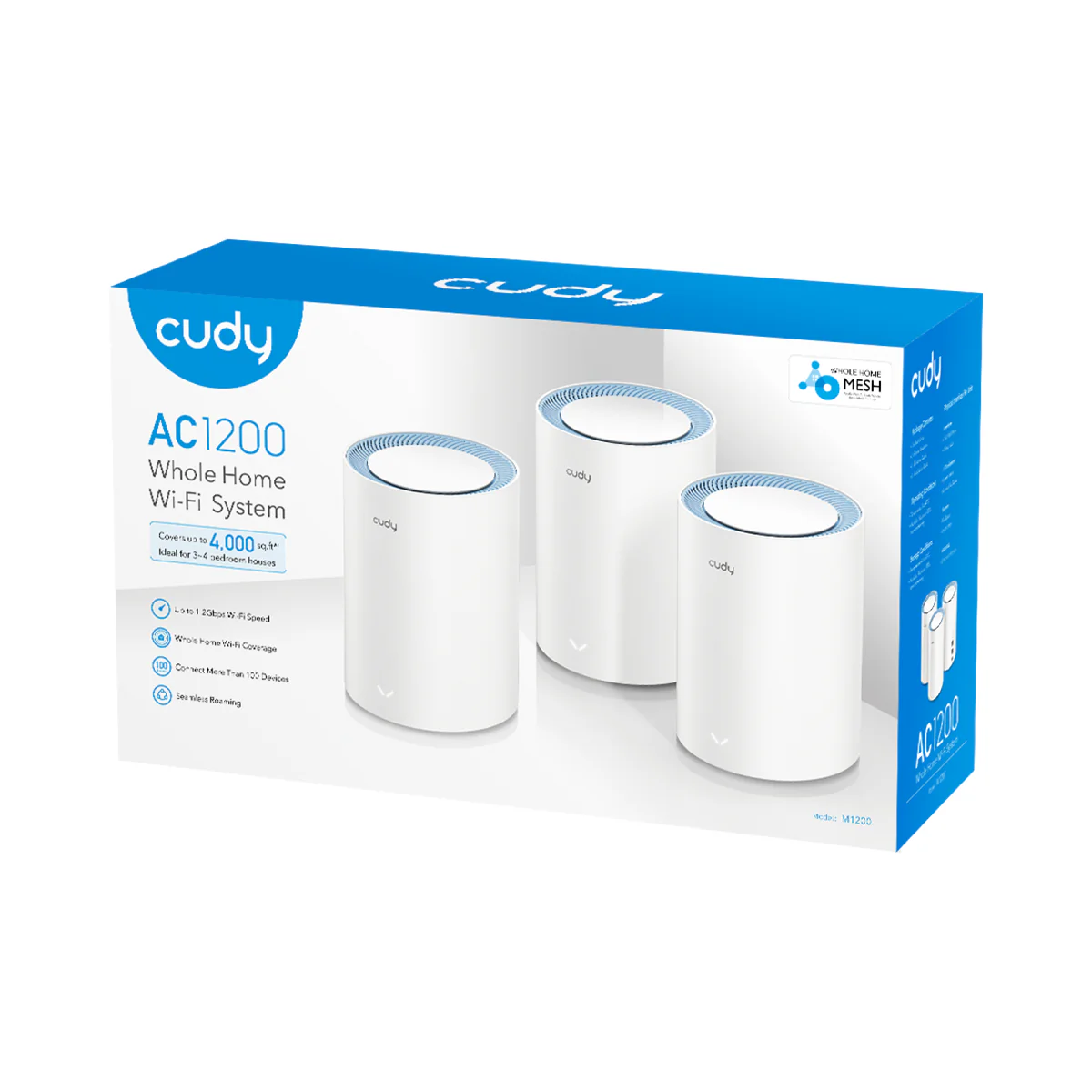 Cudy M1200 Ac1200 Whole Home Mesh Wifi Router (3 Pack) F