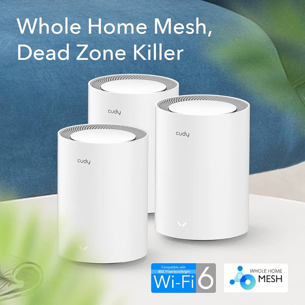 Cudy M1800 Ax1800 Whole Home Mesh Wifi 6 Router (3 Pack) C