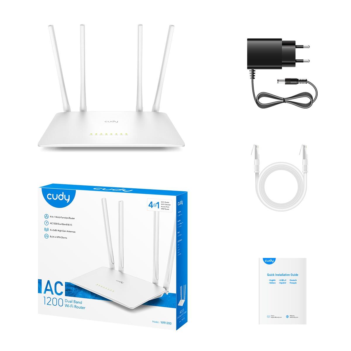 Cudy Wr1200 Ac1200 Dual Band Smart Wi Fi Router A