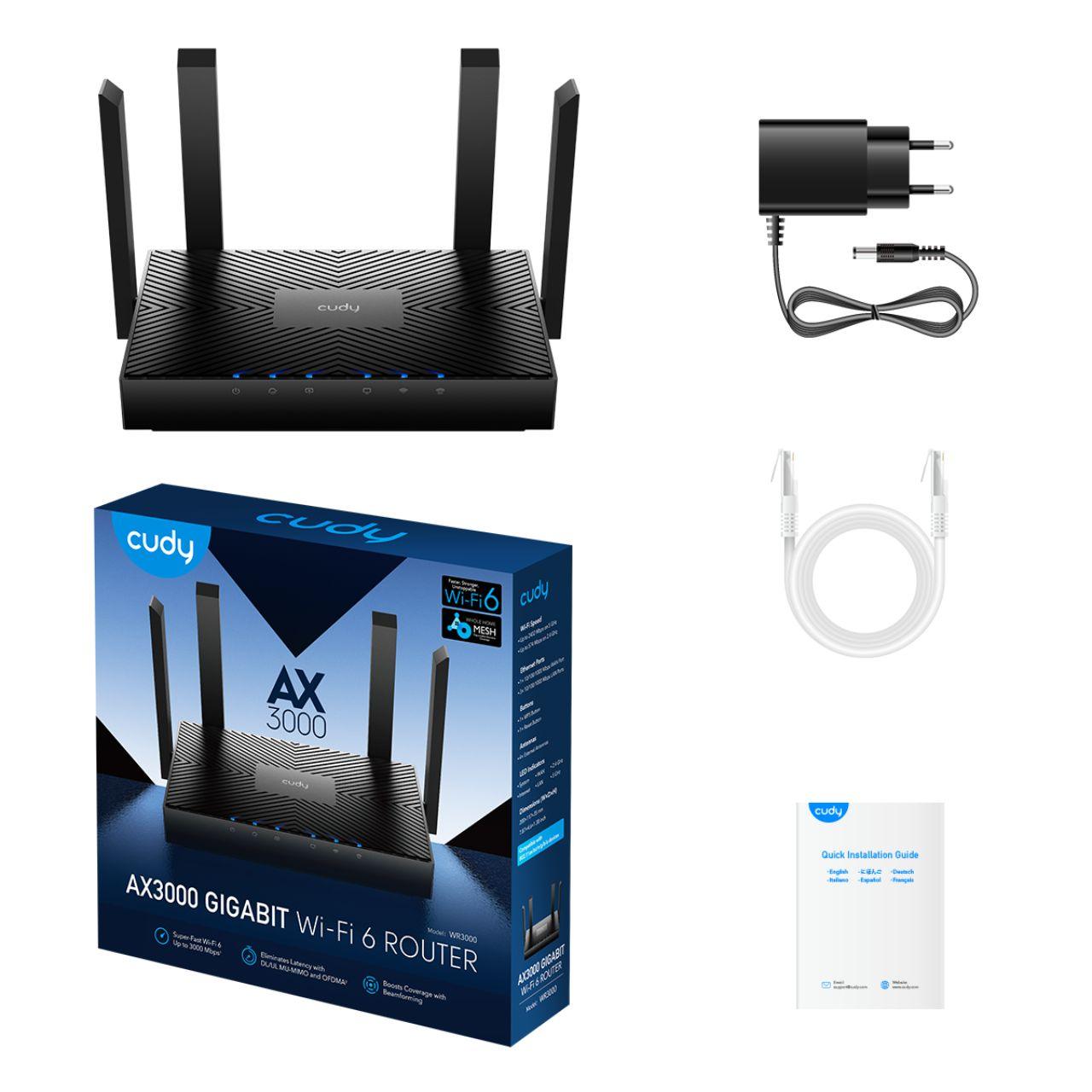 Cudy Wr3000 Ax3000 Gigabit Dual Band Smart Wi Fi 6 Router A