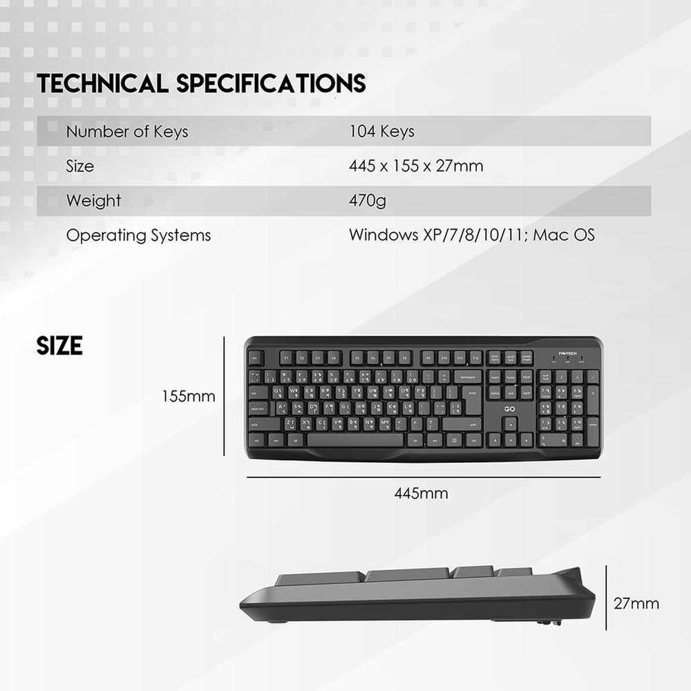 Fantech Go K211 Bangla Keyboard E