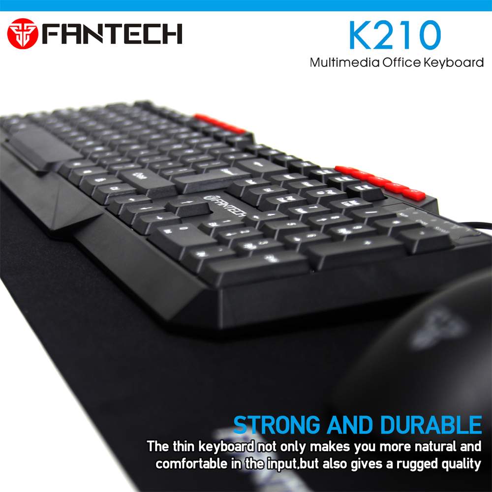 Fantech K 210 Usb Wired Multimedia Office Keyboard E