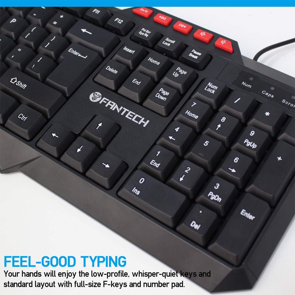 Fantech K 210 Usb Wired Multimedia Office Keyboard F