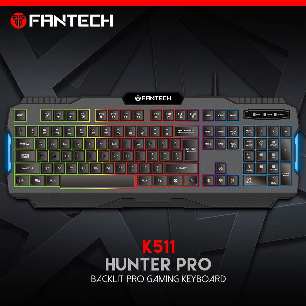 Fantech K511 Hunter Pro Usb Wired Gaming Keyboard A