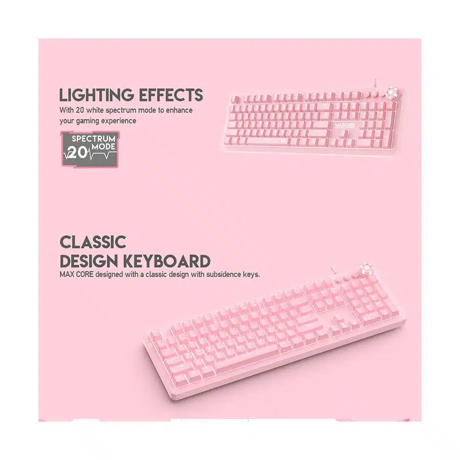 Fantech Mk852 Sakura Edition Usb Wired Mechanical Gaming Keyboard B