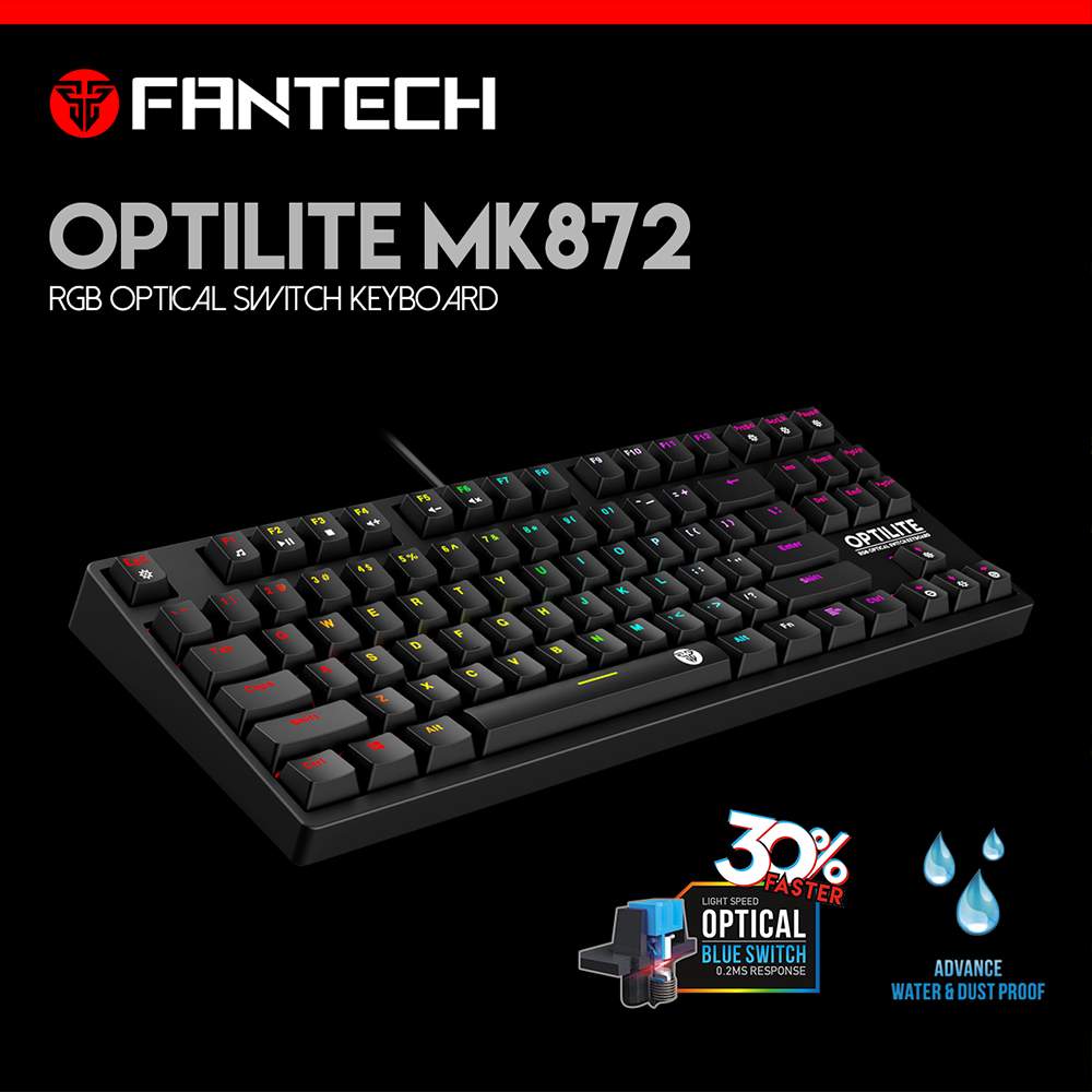 Fantech Mk872 Optilite Rgb Wired Mechanical Gaming Keyboard A