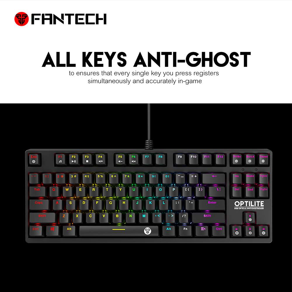 Fantech Mk872 Optilite Rgb Wired Mechanical Gaming Keyboard C