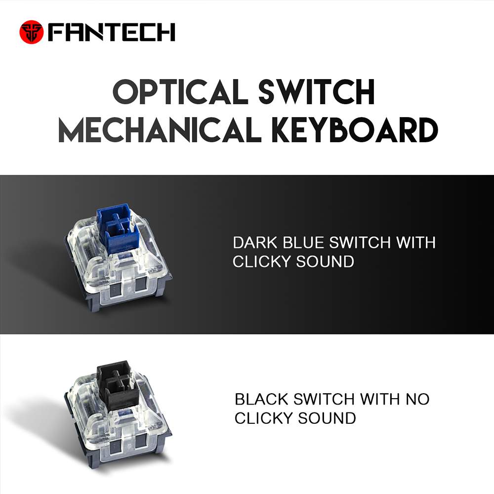 Fantech Mk872 Optilite Rgb Wired Mechanical Gaming Keyboard E