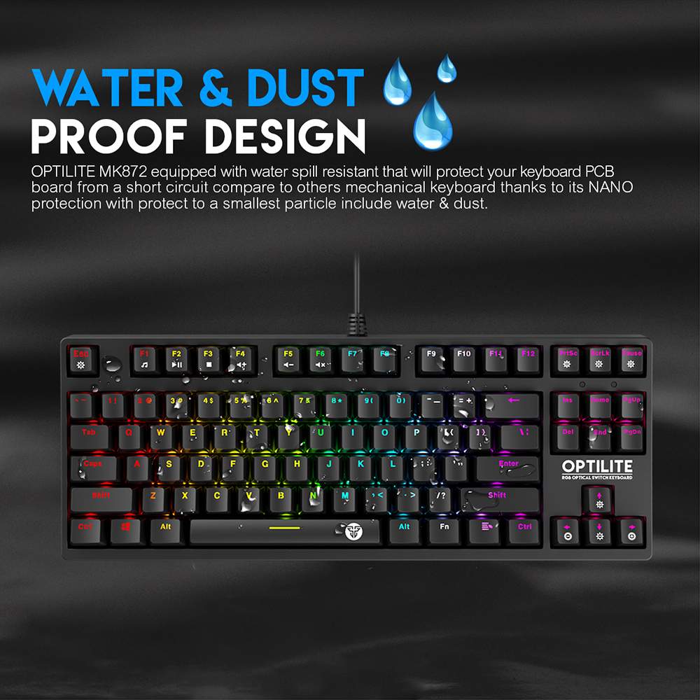 Fantech Mk872 Optilite Rgb Wired Mechanical Gaming Keyboard F