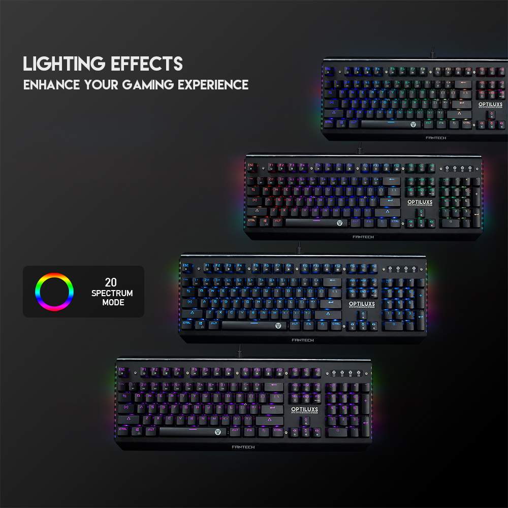 Fantech Mk884 Optiluxs Rgb Wired Mechanical Gaming Keyboard B