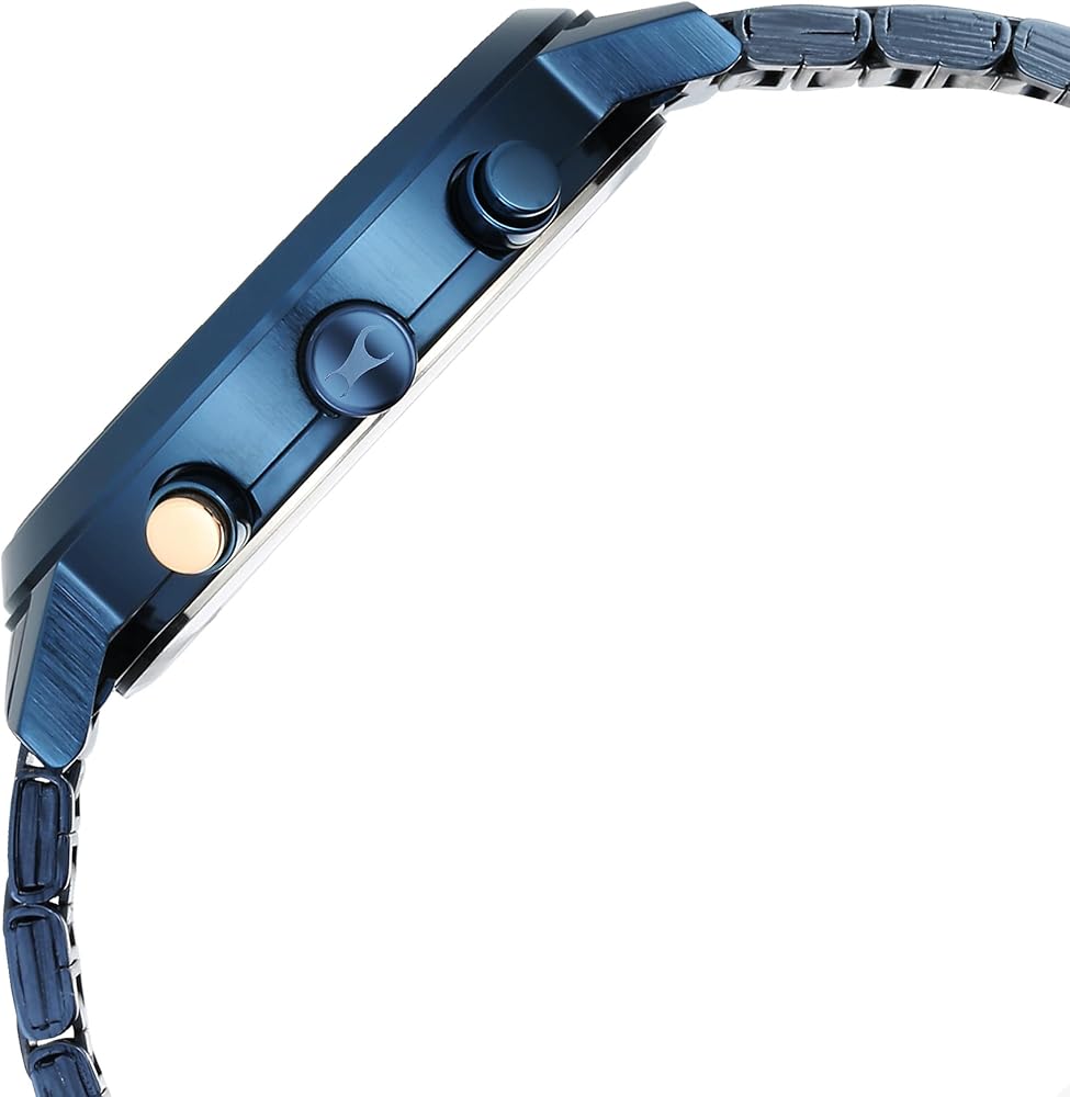 Fastrack 3287Km08 Tick Tock Quartz Analog Blue Dial With Blue Stainless Steel Strap Watch A