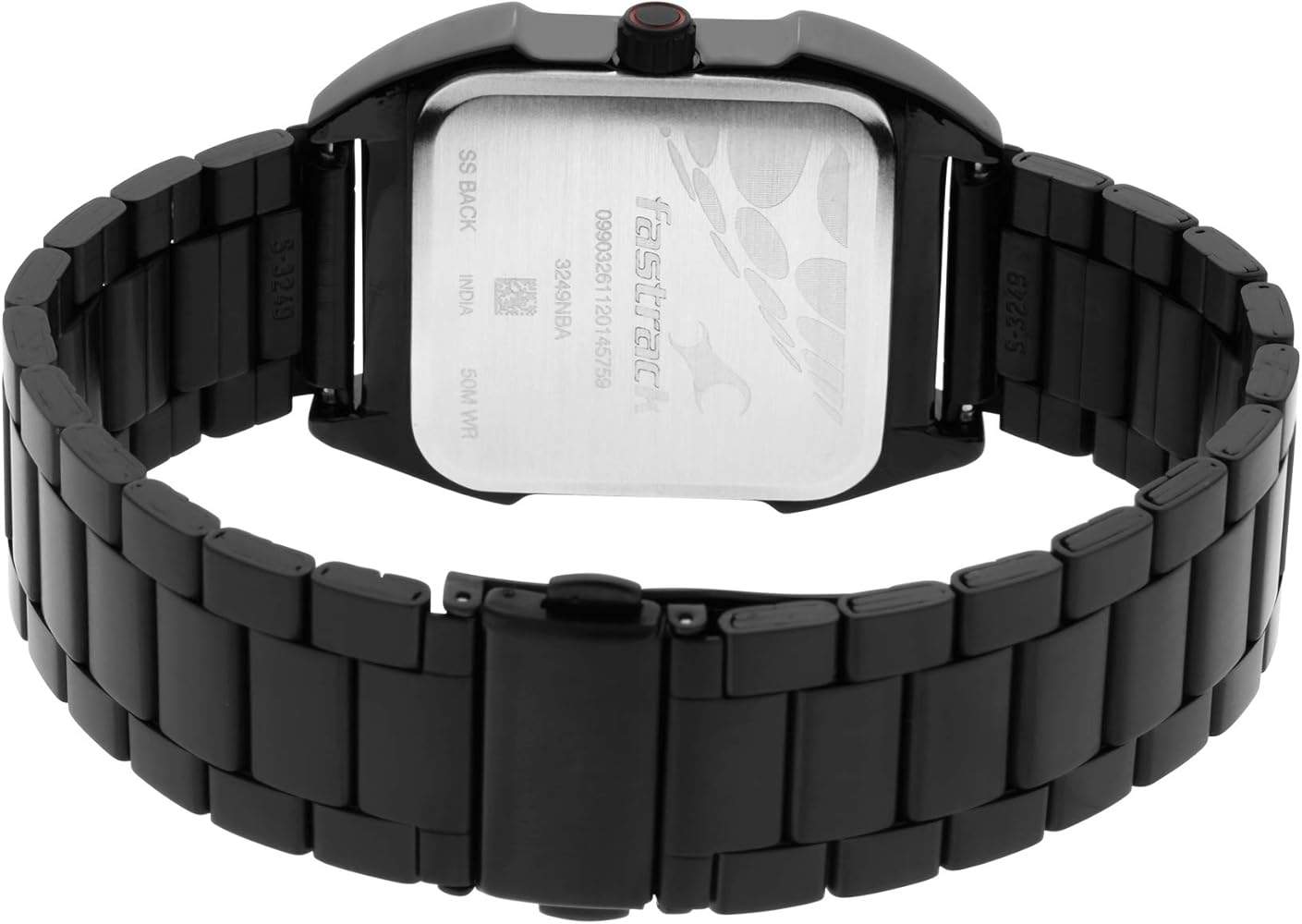 Fastrack Ns3249Nm01 Gamify Quartz Analog With Day And Date Black Dial Metal Strap Watch A