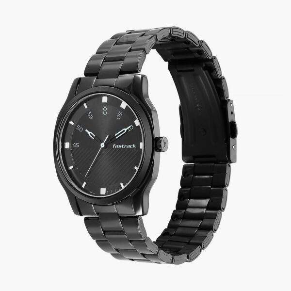 Fastrack NS3255NM02 Stunners Quartz Analog Black Dial Stainless Steel Strap Watch