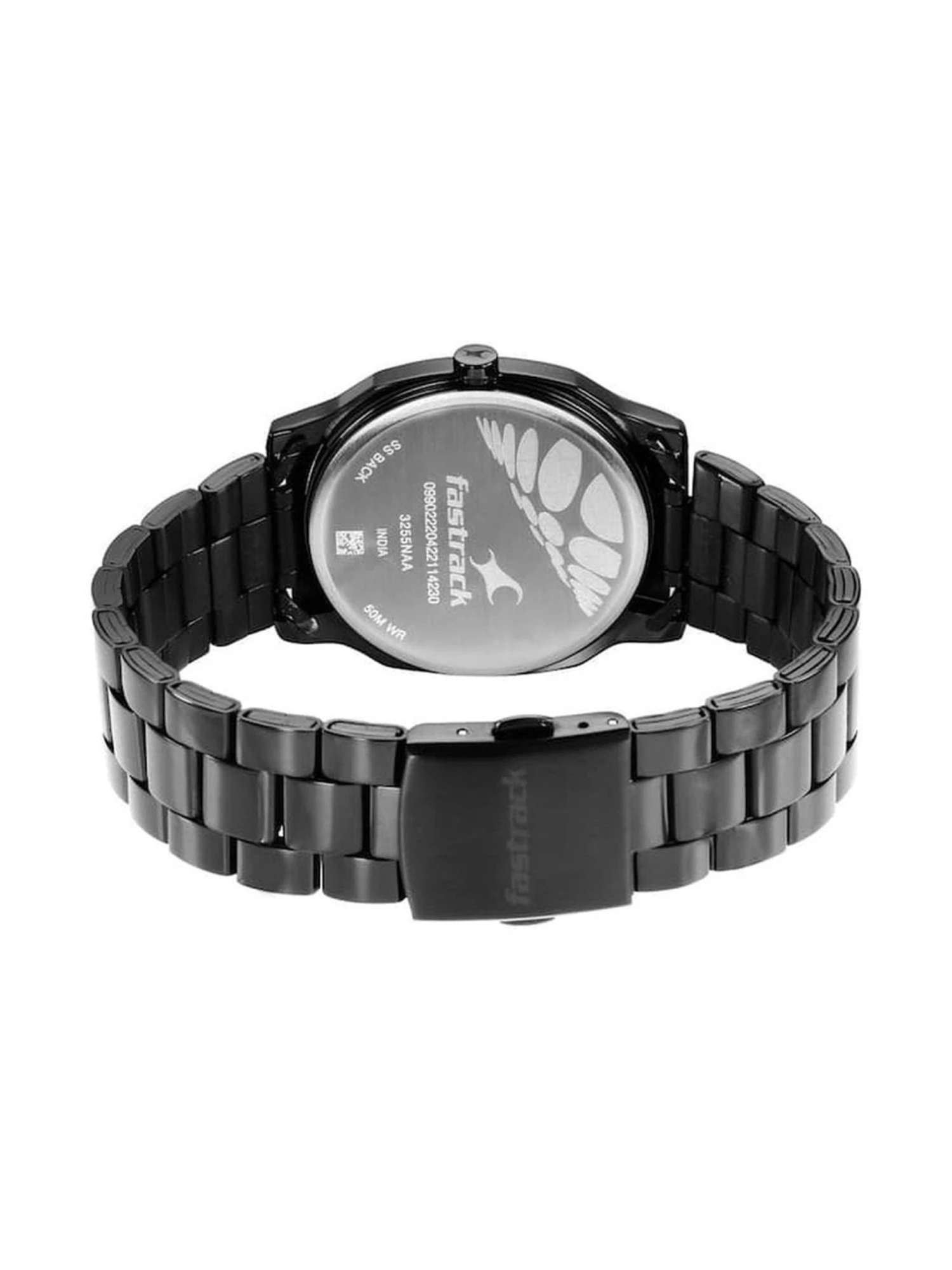 Fastrack Ns3255Nm02 Stunners Quartz Analog Black Dial Stainless Steel Strap Watch B