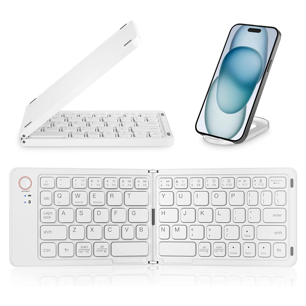 Gearup B023 Rechargeable Ultra Slim Folding Pocket Bluetooth Keyboard B