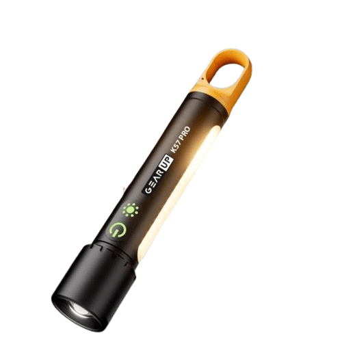 GearUP K57 PRO Rechargeable High Power Flashlight + Large COB Light with 3500mAh Lithium Battery