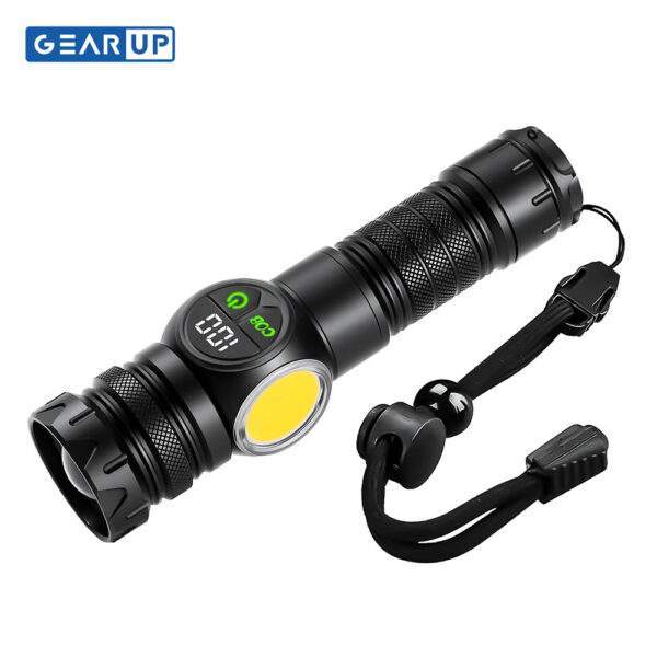 GearUP K60 Rechargeable Flashlight 10W COB + LED Torchlight