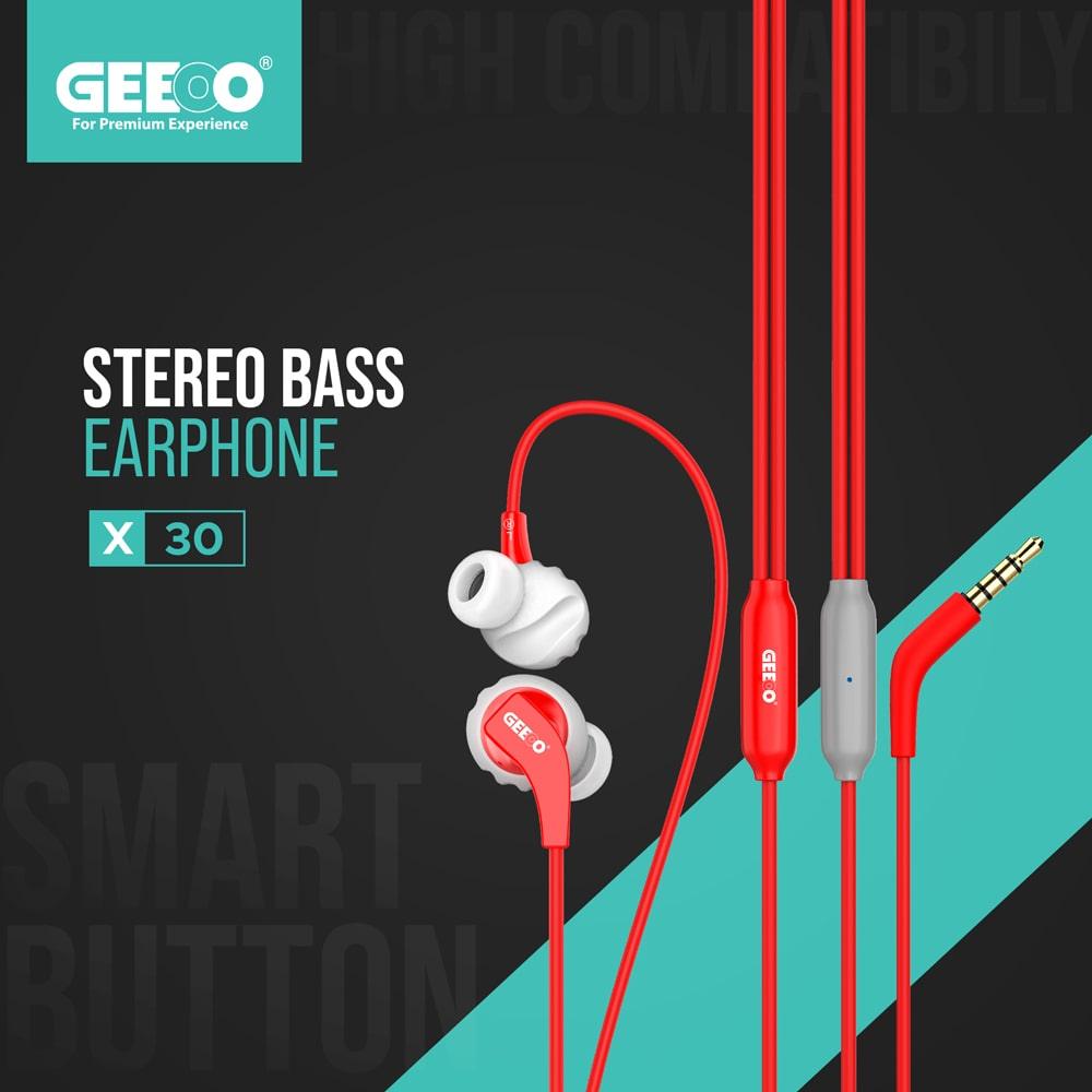 Geeoo X 30 Deep Bass Earphone