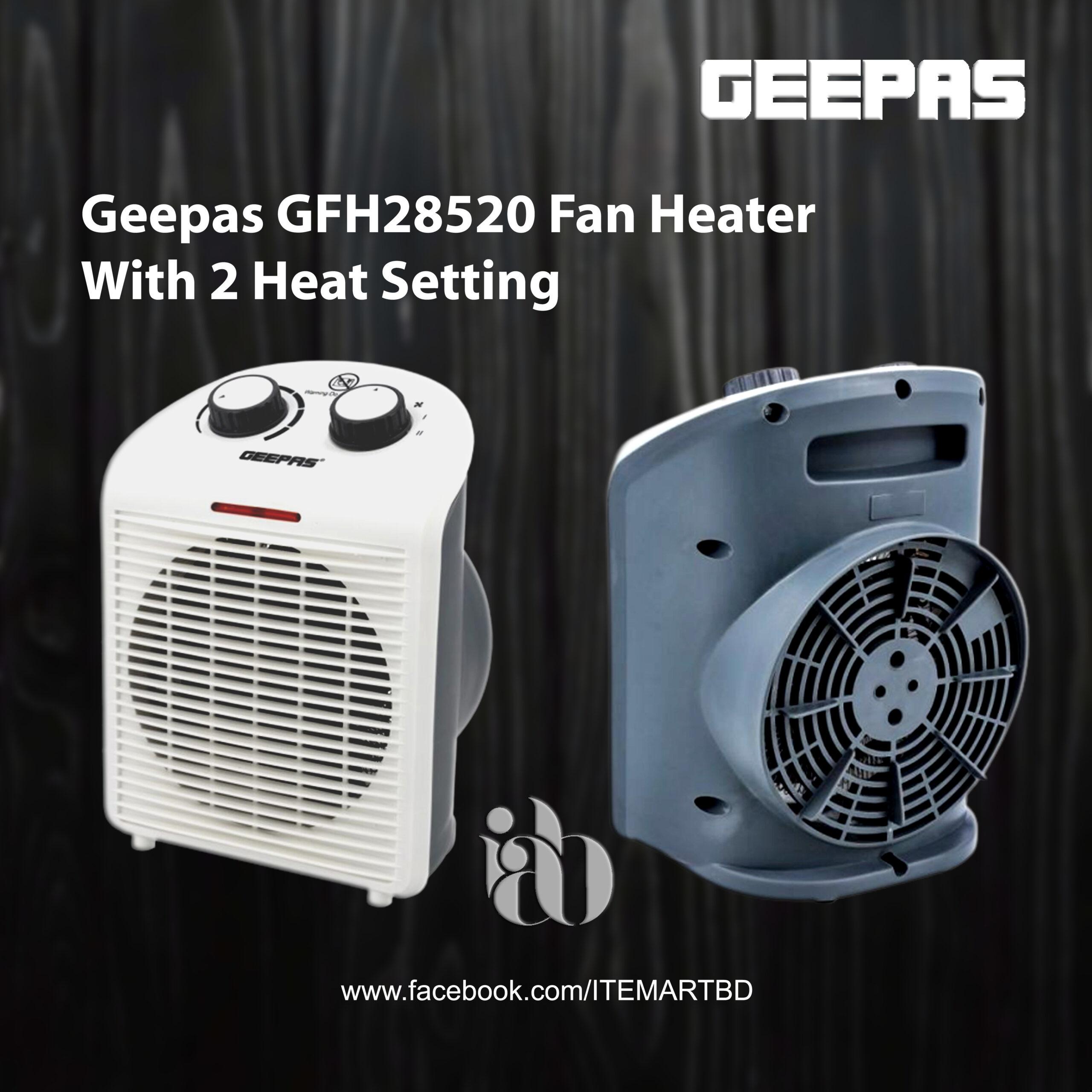 Geepas Gfh28520 Fan Heater With 2 Heat Setting B