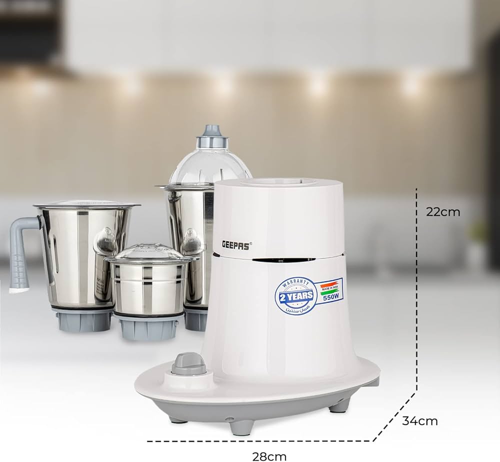 Geepas Gsb5080 550W 3 In 1 Mixer Grinder B