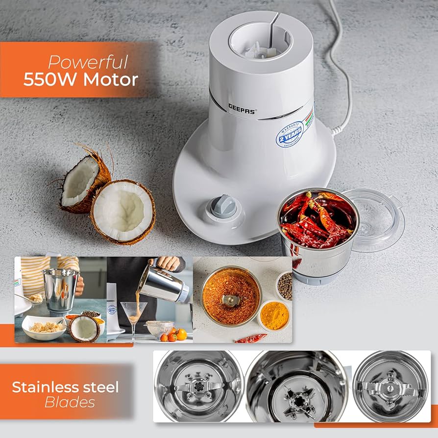 Geepas Gsb5080 550W 3 In 1 Mixer Grinder D