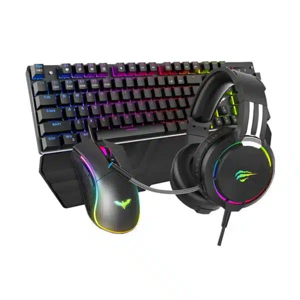 Havit KB380L RGB Wired Gaming Keyboard, Mouse & RGB Headphone Combo