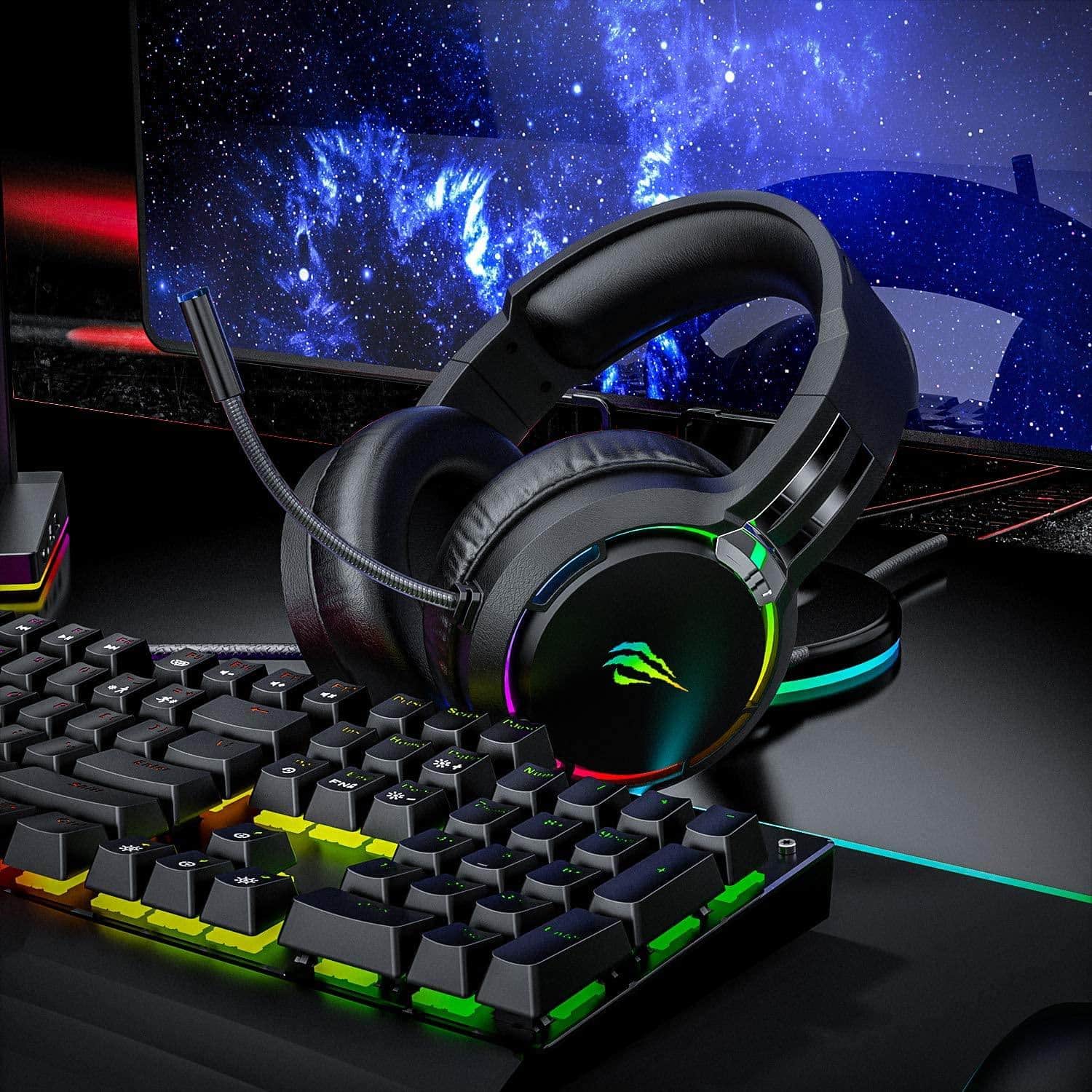 Havit Kb380L Rgb Wired Gaming Keyboard, Mouse &Amp; Rgb Headphone Combo B