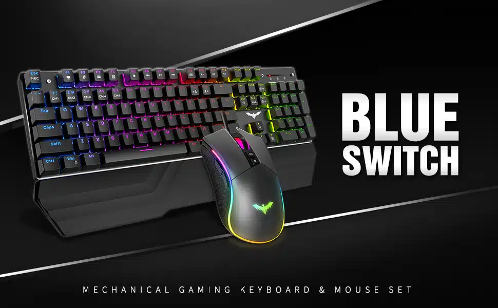 Havit Kb389L Rgb Wired Gaming Mechanical Keyboard &Amp; Mouse Combo A