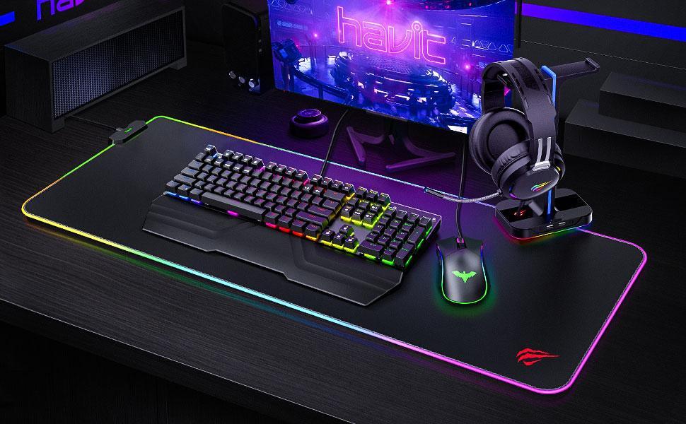 Havit Kb389L Rgb Wired Gaming Mechanical Keyboard &Amp; Mouse Combo D