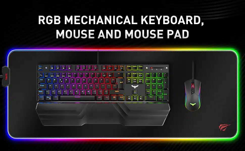 Havit Kb511L Rgb Wired Gaming Keyboard, Mouse &Amp; Mouse Pad Combo A