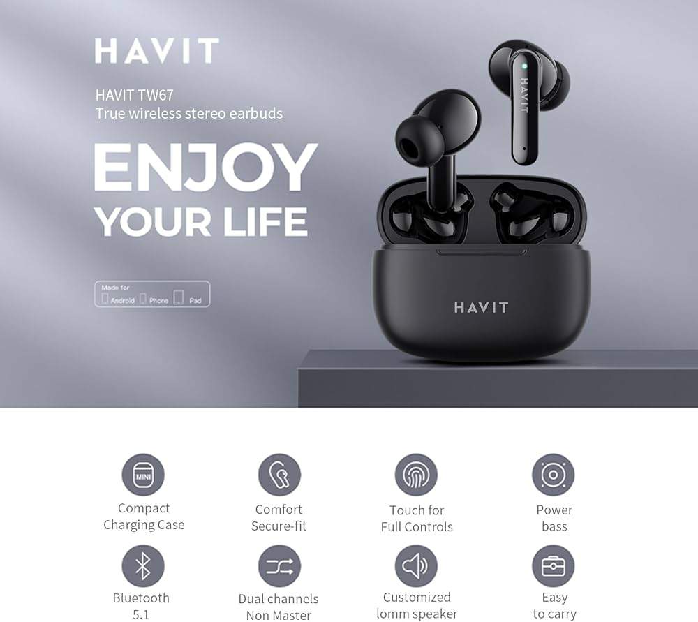 Havit Tw967 Bluetooth Earbuds B