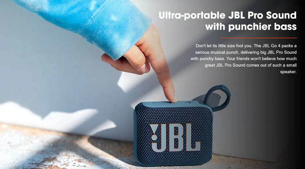 Jbl Go 4 Ultra Portable Waterproof Bluetooth Speaker A