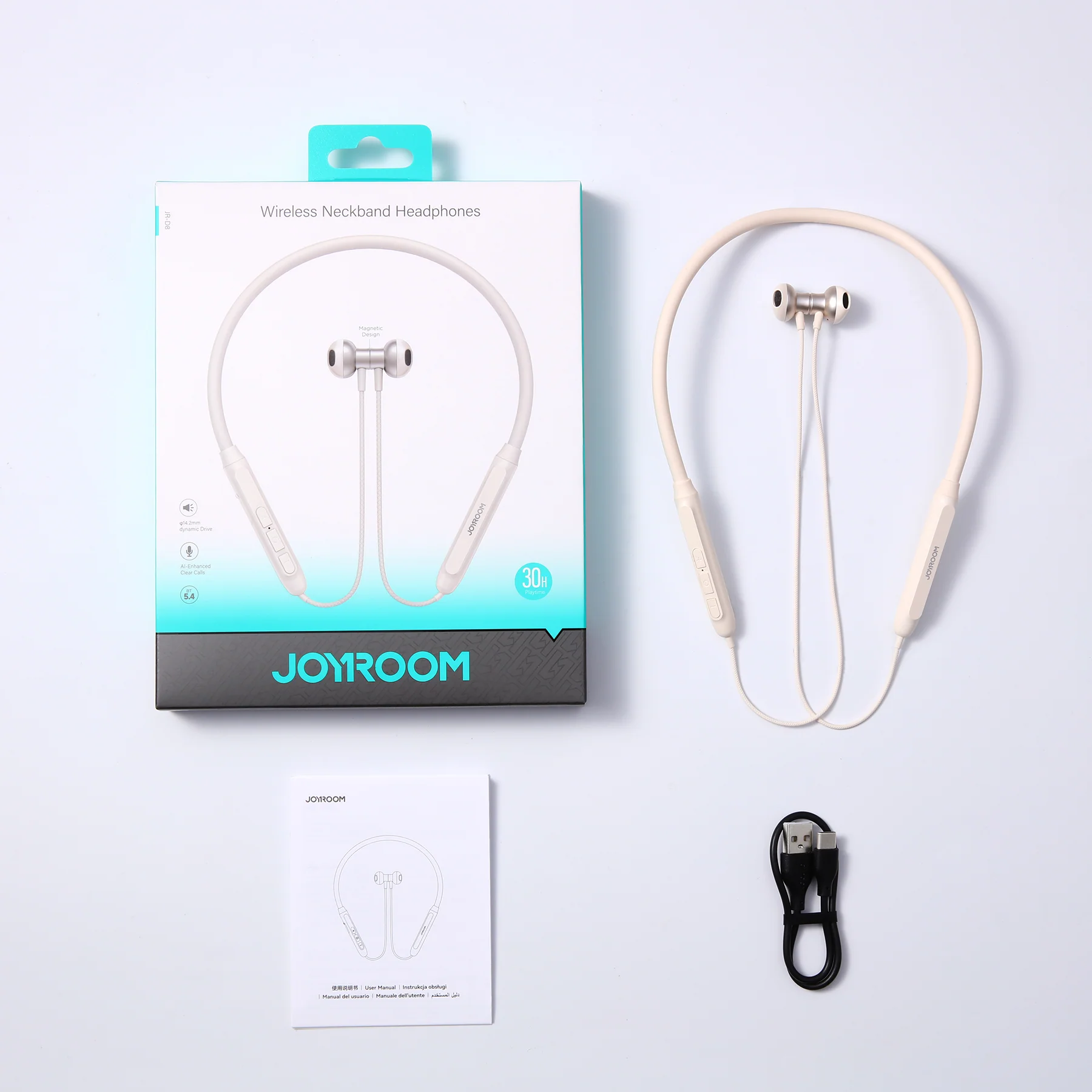 Jr D8 Wireless Neckband Headphones A