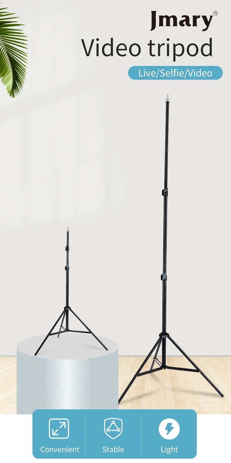 Jmary Mt 75 Photography And Video Light Stand Tripod A