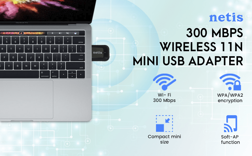 Netis Wf2123 300Mbps Single Band Wi Fi Usb Adapter C