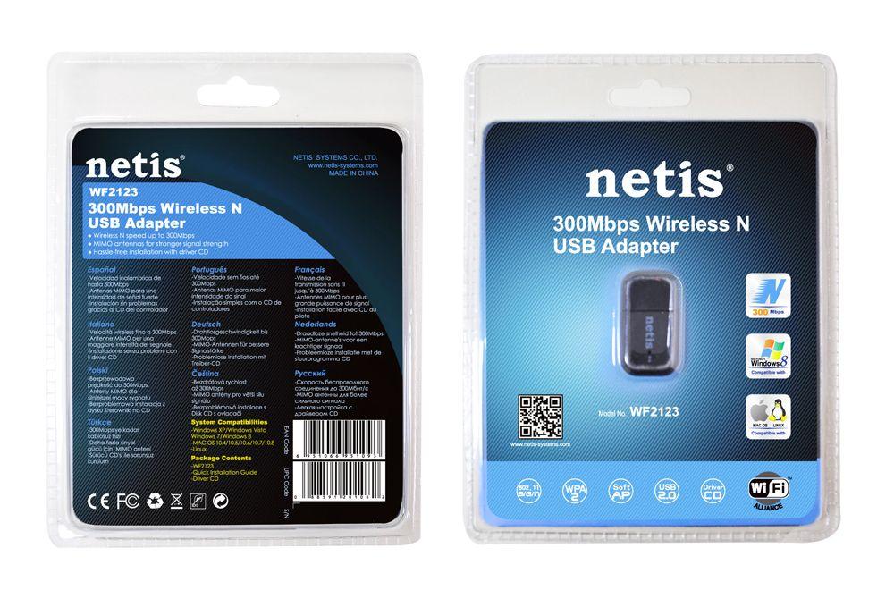 Netis Wf2123 300Mbps Single Band Wi Fi Usb Adapter D