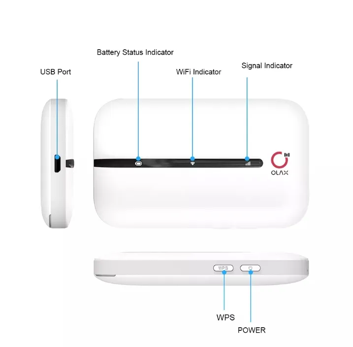 Olax Mt10 4G Lte Pocket Wifi Hotspot Modem With Sim Card Slot A