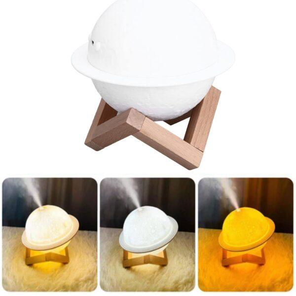 Portable Colorful Ambient Light Planet Humidifier 200ml