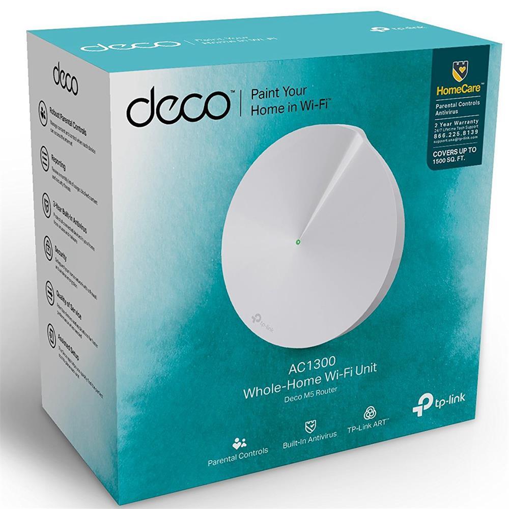 Tp Link Deco M5 Ac1300 Whole Home Mesh Wi Fi Router (1 Pack) A