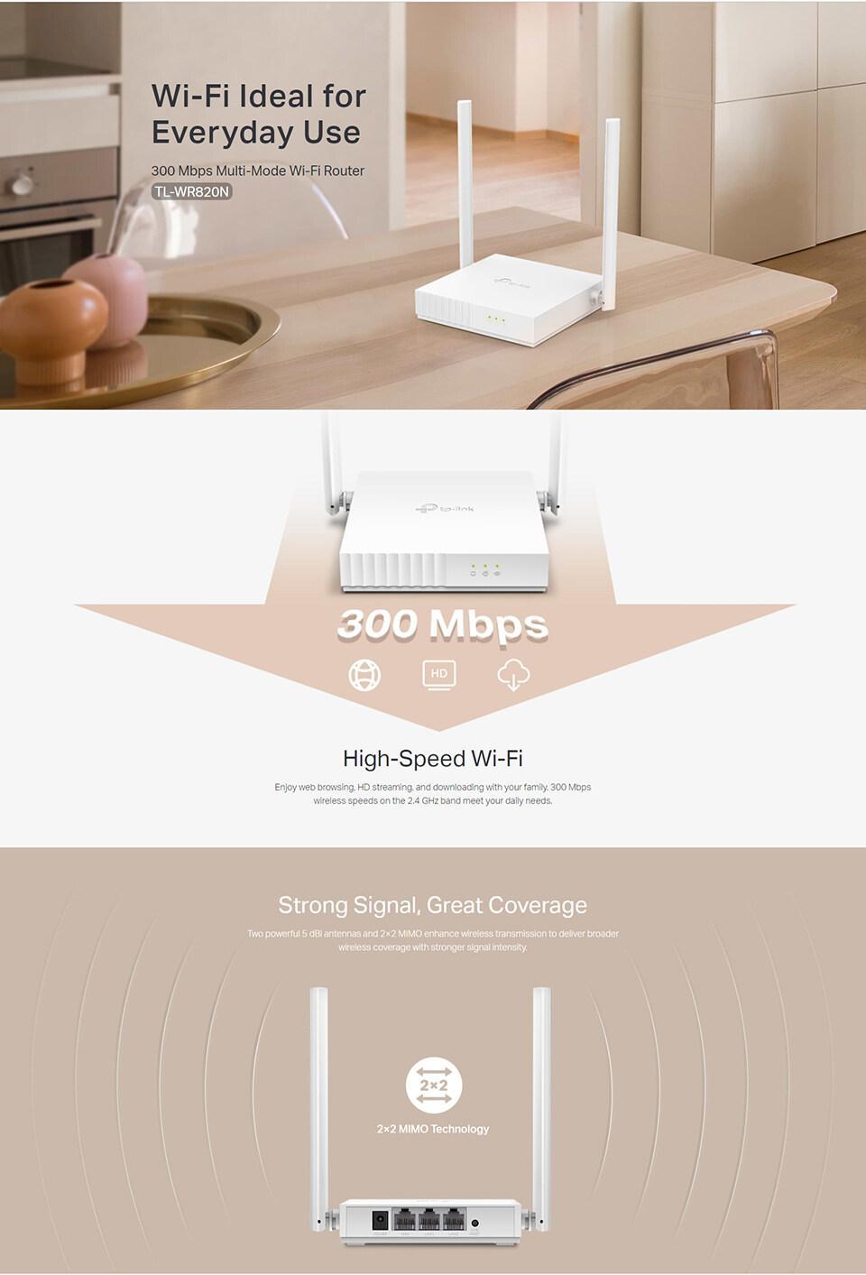 Tp Link Tl Wr820N 300Mbps Wireless N Speed Router A