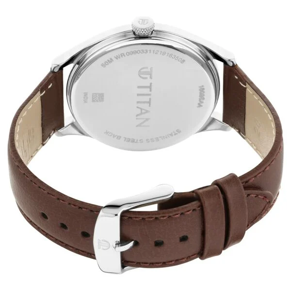 Titan Ns1802Sl13 Men's Classic Watch Gradient Dial With Leather Strap D