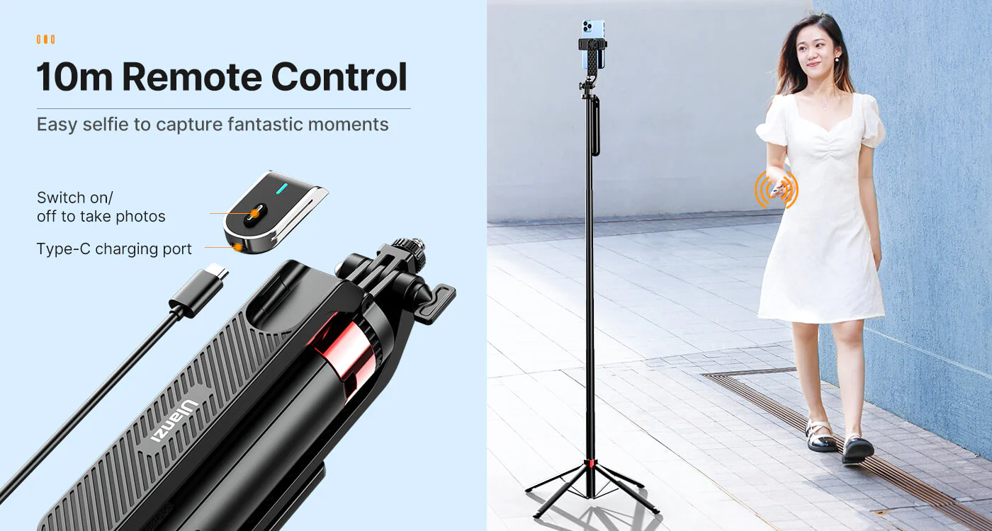 Ulanzi Ma09 Bluetooth Selfie Stick Tripod &Amp; Wireless Remote D