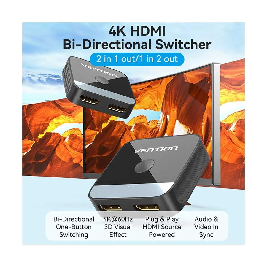 Vention Akob0 Hdmi Female To Female Bi Direction 4K Switcher E